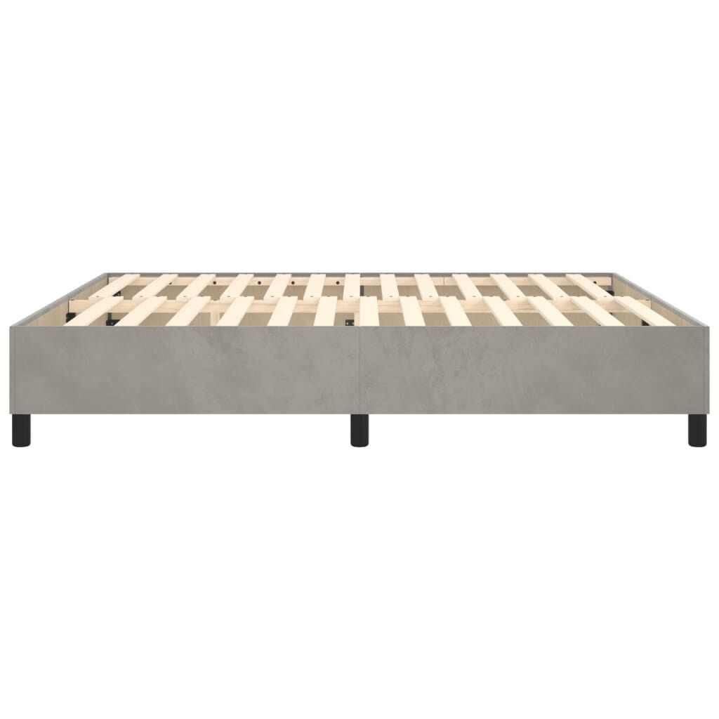vidaXL Bedframe zonder matras 180x200 cm fluweel lichtgrijs