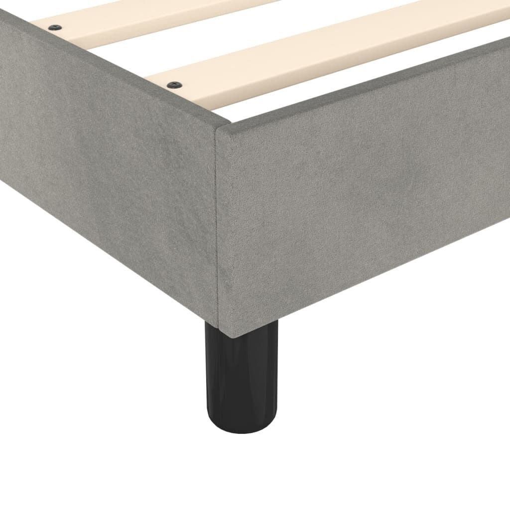 vidaXL Bedframe zonder matras 180x200 cm fluweel lichtgrijs