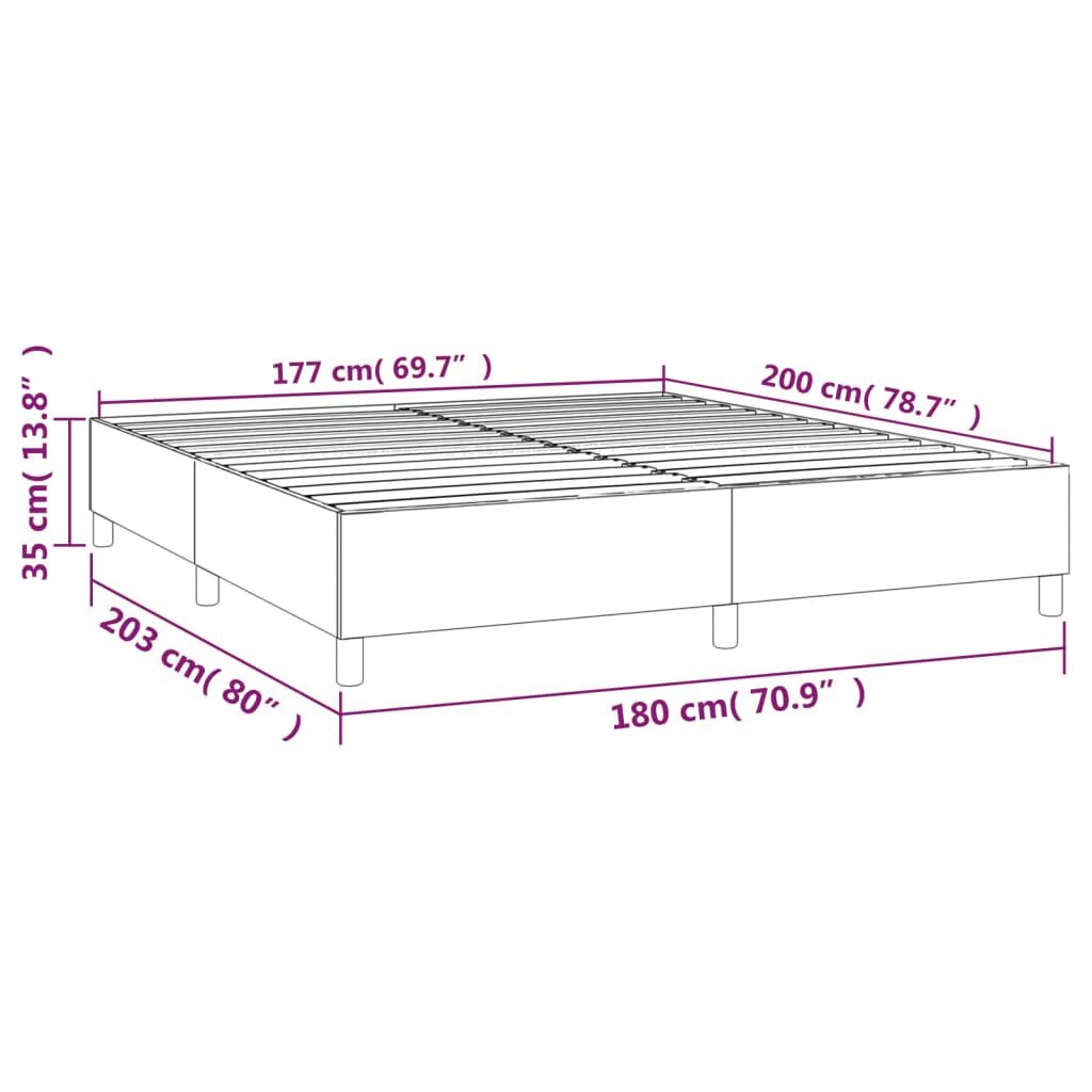 vidaXL Bedframe zonder matras 180x200 cm fluweel lichtgrijs