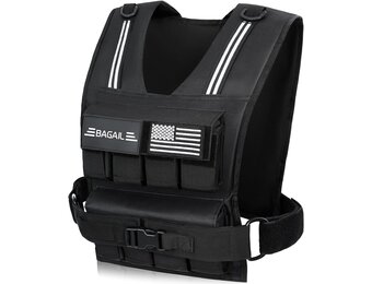 Bagail Trainingsvest met Gewichten Zwart 40lb