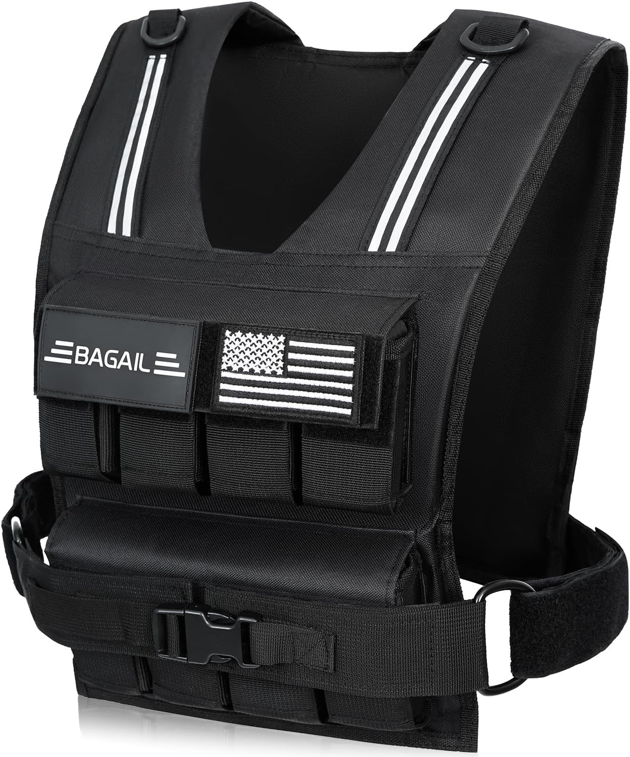 Bagail Trainingsvest met Gewichten Zwart 40lb