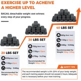 Bagail Trainingsvest met Gewichten Zwart 40lb