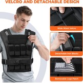 Bagail Trainingsvest met Gewichten Zwart 40lb