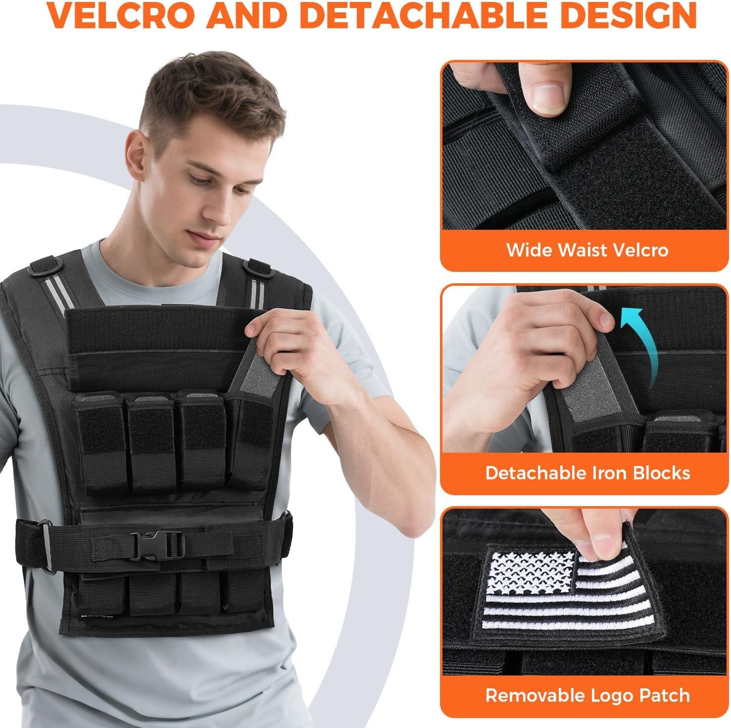 Bagail Trainingsvest met Gewichten Zwart 40lb