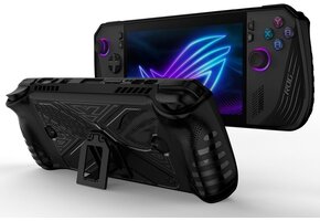 Hoesje ASUS ROG Ally X 2024 Transparant met Standaard & Valbescherming (Zwart) - 44% Korting!