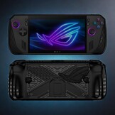 GIOPUEY Hoesje voor ASUS ROG Ally X 2024 - met standaard - transparante pc en zachte TPU-bumper - onzichtbare airbag valbescherming - zwart