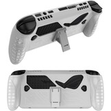 GIOPUEY Hoesje voor ASUS ROG Ally X 2024 - met standaard - transparante pc en zachte TPU-bumper - onzichtbare airbag valbescherming - zwart