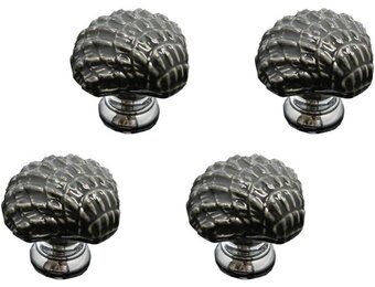4 Stuks vintage ijdelheid gouden boekenkast kust knoppen oceaan thema knoppen kledingkast handvat deurklink decor de hendel keramische deurknoppen rand versieren kast trekken