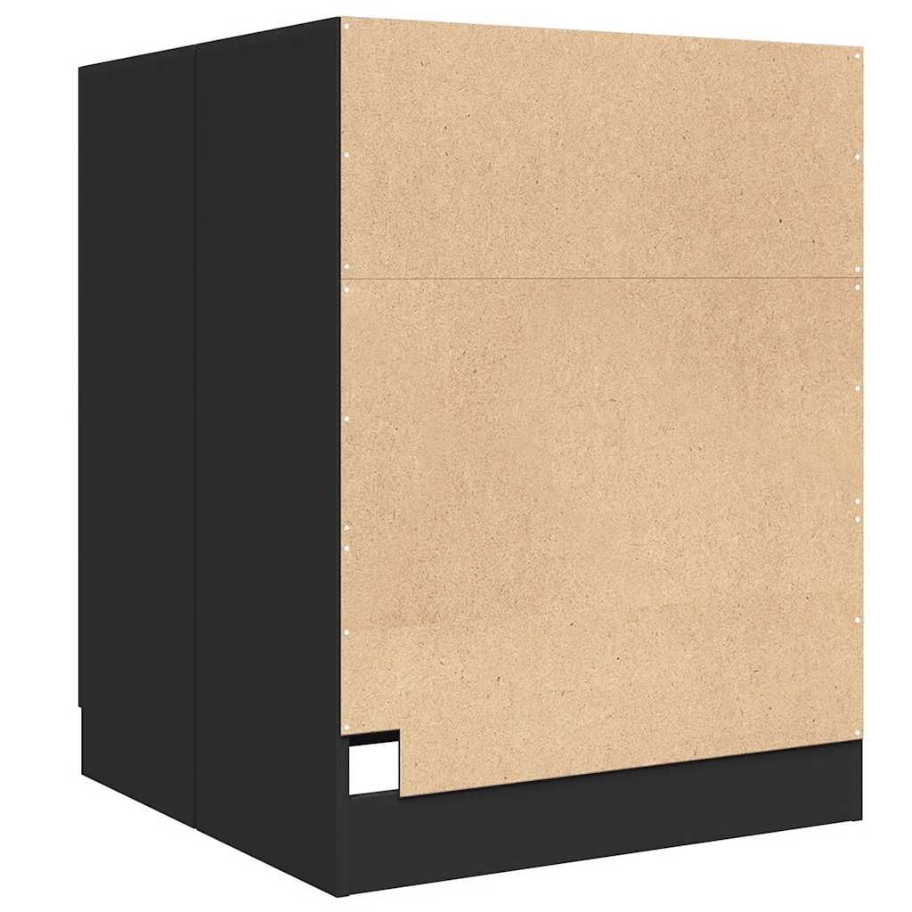 vidaXL Wasmachinekast 71x71,5x91,5 cm zwart
