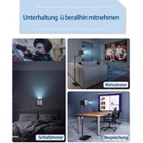 HIBORI Projectorstandaard L-vorm, 360° Draaibaar, Hoogte Verstelbaar, Verborgen Vloerstandaard