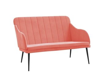 vidaXL Bankje 110x76x80 cm fluweel roze