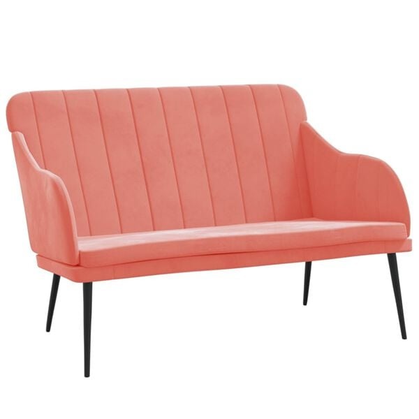 vidaXL Bankje 110x76x80 cm fluweel roze