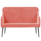 vidaXL Bankje 110x76x80 cm fluweel roze