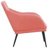 vidaXL Bankje 110x76x80 cm fluweel roze