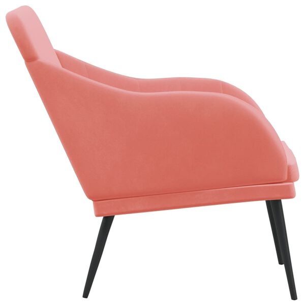 vidaXL Bankje 110x76x80 cm fluweel roze