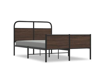 vidaXL Bedframe zonder matras bewerkt hout bruin eikenkleur 120x190 cm