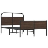 vidaXL Bedframe zonder matras bewerkt hout bruin eikenkleur 120x190 cm