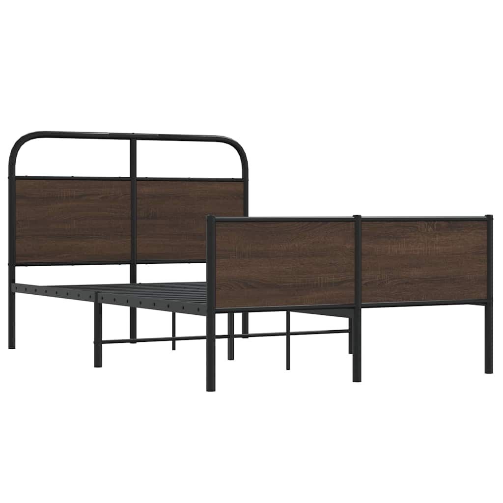 vidaXL Bedframe zonder matras bewerkt hout bruin eikenkleur 120x190 cm