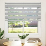 vidaXL Zebra rolgordijn 150x150 cm stofbreedte 145,9 cm lichtgrijs