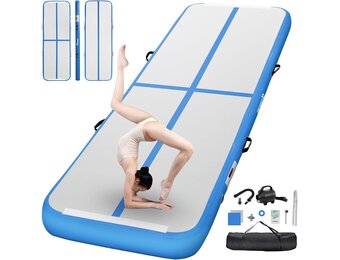 AirTrack Mat Gymnastiek | 10cm Dik | 4m Lang | -54%