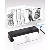 vretti P83 Mobiele printer, bluetooth, thermische printer A4, inclusief printer, ondersteunt A4-thermisch papier voor kantoor, thuis, school, reizen