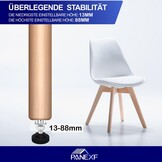 Verstelschroef, 8 stuks, meubelpoten, verstelbaar, metaal, M8 x 85 mm, stelpoten voor meubels, regelschroef, instelschroef met inslagmoeren, contramoeren en metalen boren