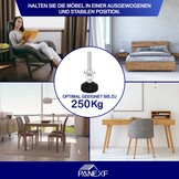 Verstelschroef, 8 stuks, meubelpoten, verstelbaar, metaal, M8 x 85 mm, stelpoten voor meubels, regelschroef, instelschroef met inslagmoeren, contramoeren en metalen boren
