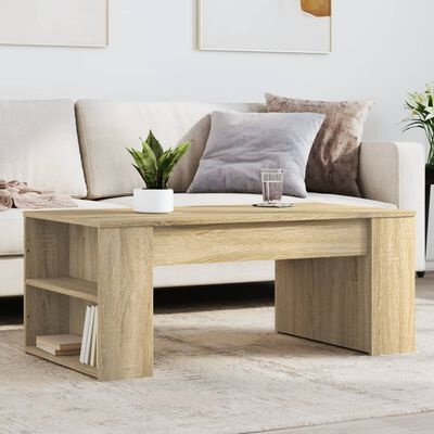 vidaXL Salontafel 102x55x42 cm bewerkt hout sonoma eikenkleurig