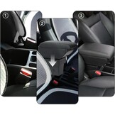 YJYWZH voor Dacia Sandero Stepway Logan 2 armsteunen Sandero 2 armleuning dubbellaags middenconsole opbergbox armsteun middenarmsteun (A-model)