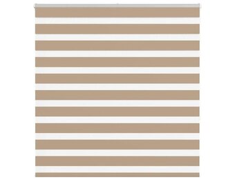 vidaXL Zebra Blind 150x150 cm stofbreedte 145,9 cm polyester zandbruin