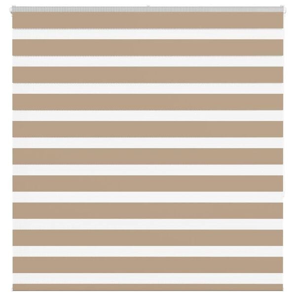 vidaXL Zebra Blind 150x150 cm stofbreedte 145,9 cm polyester zandbruin