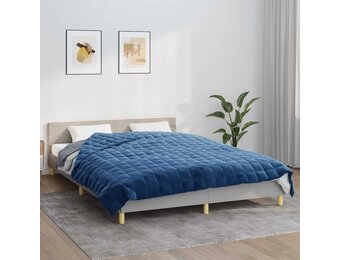 vidaXL Verzwaringsdeken 200x200 cm 9 kg stof blauw