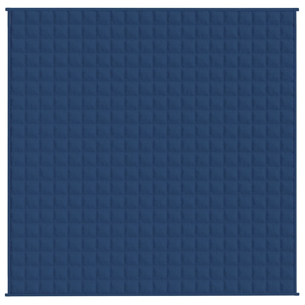 vidaXL Verzwaringsdeken 200x200 cm 9 kg stof blauw