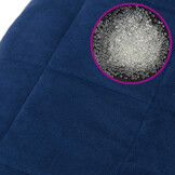 vidaXL Verzwaringsdeken 200x200 cm 9 kg stof blauw