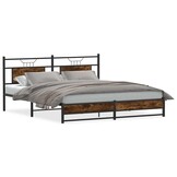 vidaXL Bedframe zonder matras hout gerookt eikenkleurig 160x200 cm