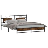 vidaXL Bedframe zonder matras hout gerookt eikenkleurig 160x200 cm