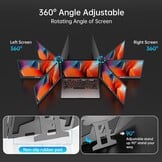 Draagbare drievoudige laptop schermverlenger voor 11-16 inch laptops | Mac/Android/Windows compatibel | 15.6 inch FHD 1080P IPS | 360° rotatie
