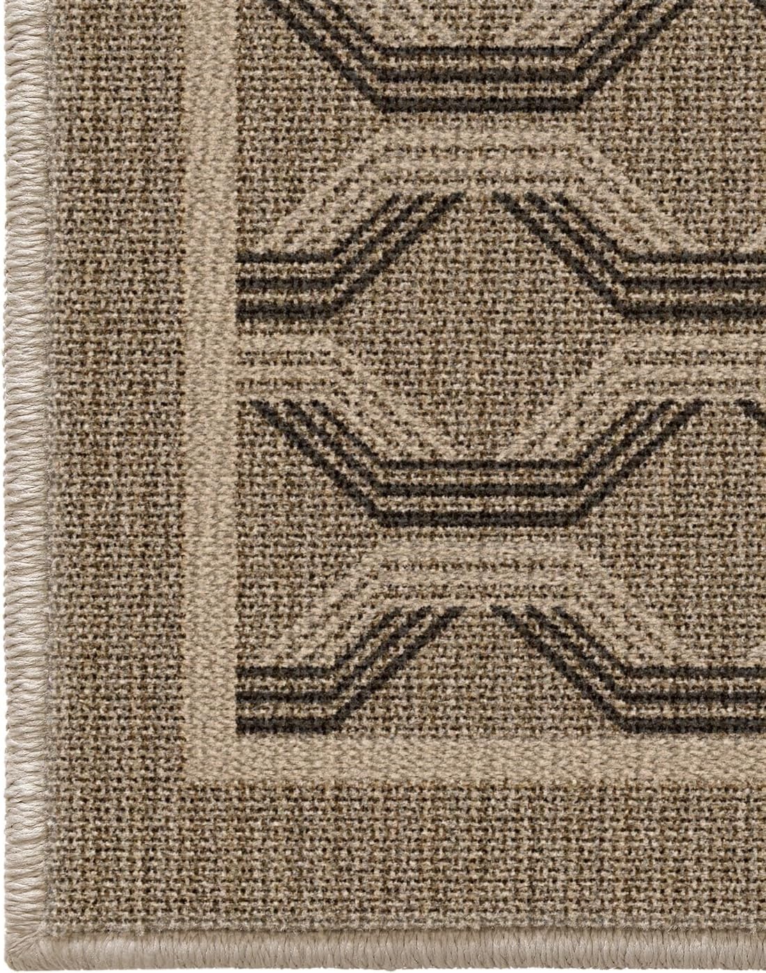 Vloerkleed voor Woonkamer Slaapkamer Eetkamer | 243x305cm Machinewasbaar Lage Stapel 4mm Dun Zacht Modern Geometrisch Anti-slip TPE Achtergrond Bruin