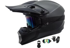 Motorcrosshelm Volledig Gelaat Zwart L: 54% Korting!