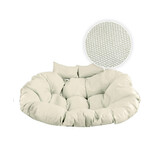 Hangstoel met frame voor buiten - 2 persoons - zwart beige