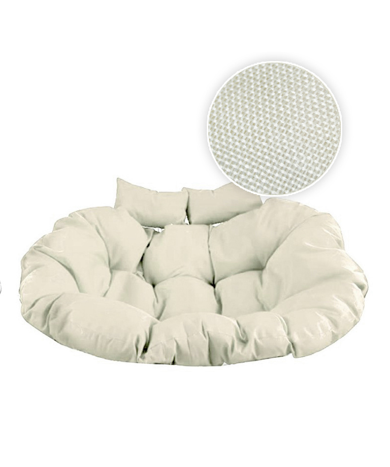 Hangstoel met frame voor buiten - 2 persoons - zwart beige