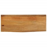 Tafelblad Massief Mangohout met Natuurlijke Rand (90x20x2,5 cm)
