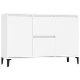 Dressoir Bewerkt Hout Wit - 104x35x70 cm - 34% Korting