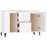 Dressoir Bewerkt Hout Wit - 104x35x70 cm - 34% Korting