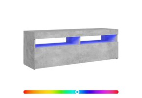 TV-meubel met LED 120cm Betongrijs - 40% Korting