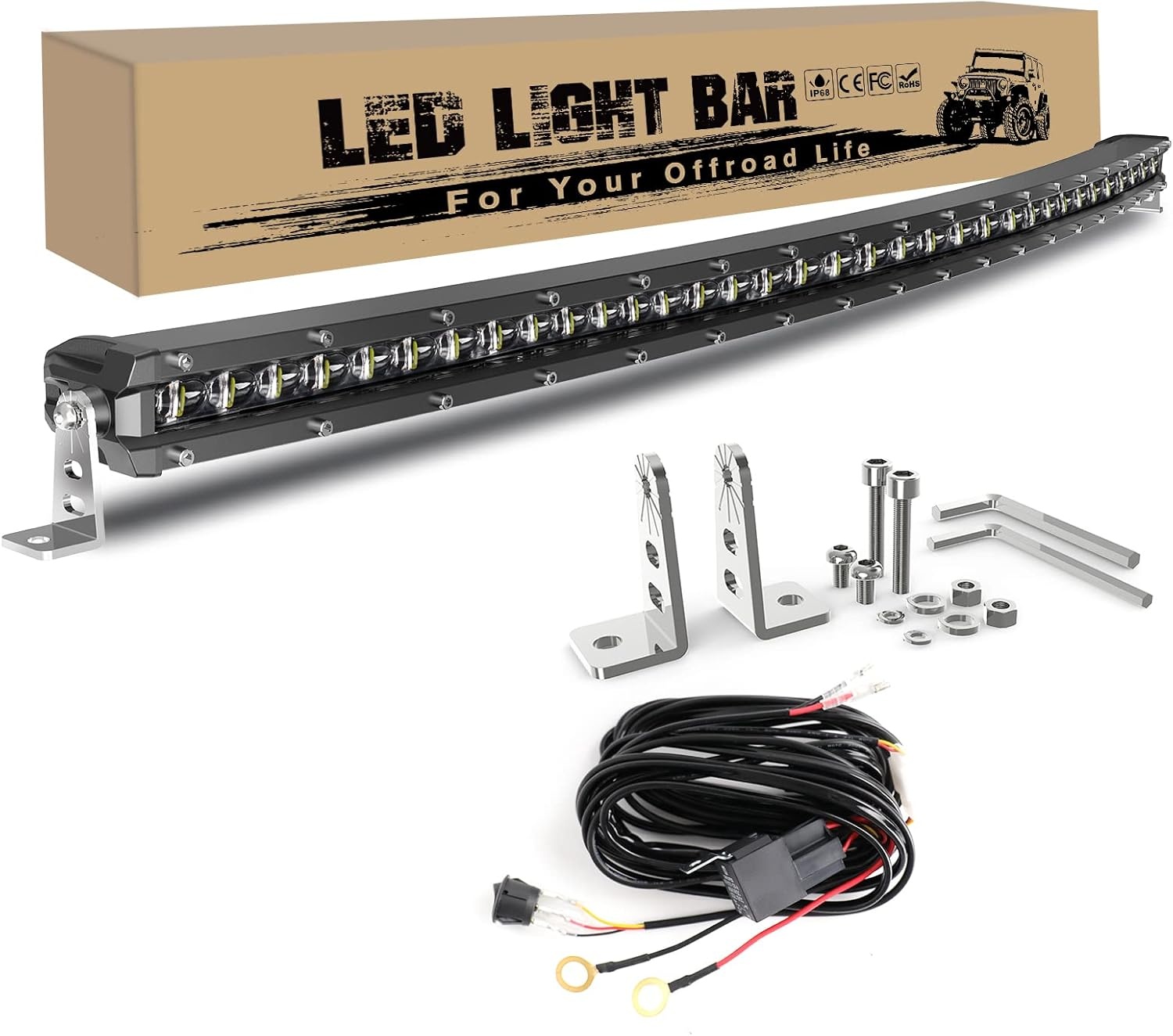 Gebogen LED Werklamp 38" 160W Offroad - 58% Korting