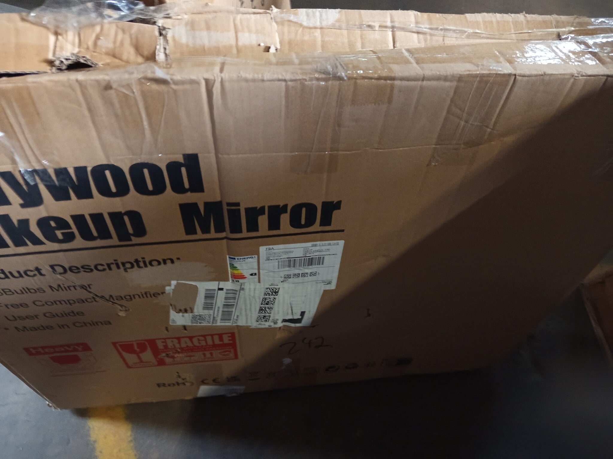 Hollywood Spiegel Verlichting 80x58cm Wit/Zwart - 54% Korting