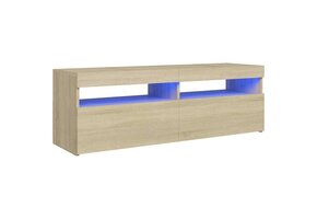 TV-meubel met LED 120x35x40 cm Sonoma Eiken - 41% Korting!