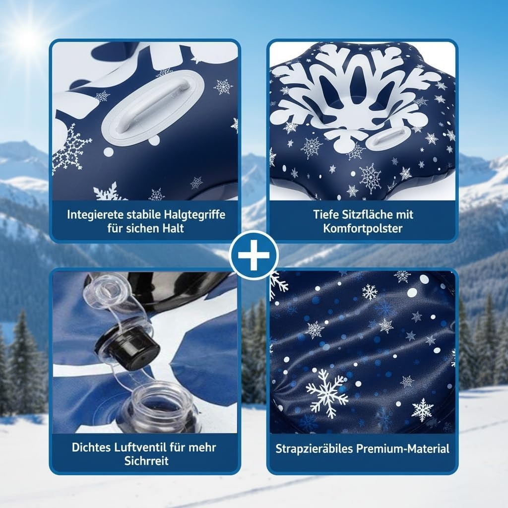 Opblaasbare Sneeuwband 120 cm Donkerblauw - 79% Korting