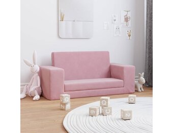 VidaXL Kinderslaapbank Pluche Roze - 33% Korting
